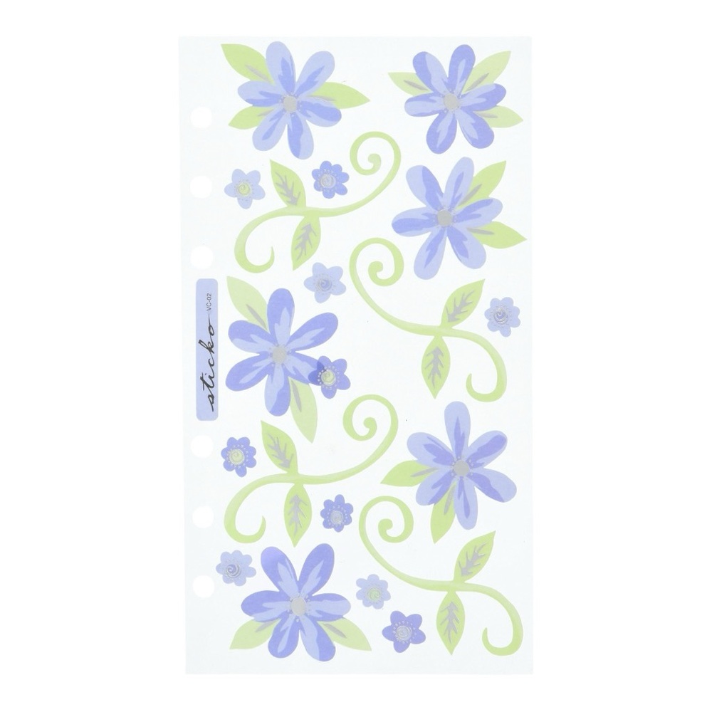 STICKO VELLUM STICKERS - MINI ROMANTIC FLOWERS - BRAND NEW